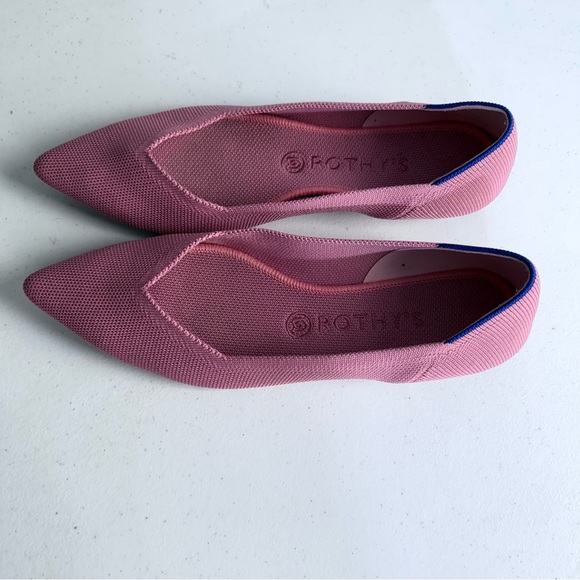 Rothy's The Point in Desert Rose Color Mauve Dusty Pink Flats 9.5 RARE & RETIRED - Picture 9 of 16